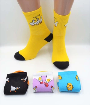 Носки универсальные демисезонные 4 пары Super Socks 001.S264 Куры/гуси 36-40р. Ассорти
