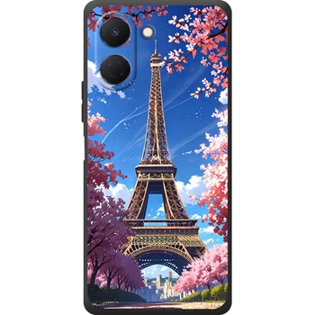 Силиконовый Чехол с Картинкой для Tecno Spark Go 3 Принт (Париж, Эйфелева Башня) (72625-ysm036)