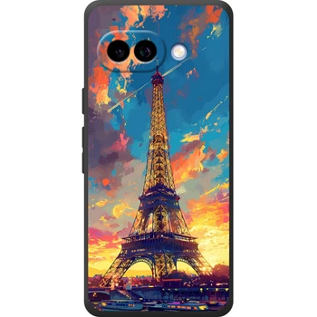 Силиконовый Чехол с Картинкой для Google Pixel 10A Принт (Париж, Эйфелева Башня) (72530-ysm038)