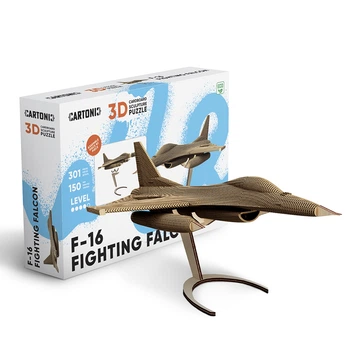 Картонный конструктор Cartonic 3D Puzzle F-16 Fighting Falcon, CARTF16