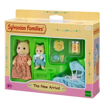 Набор Sylvanian Families 5433 Мама-кошка с малышом и колыбелью, 5433