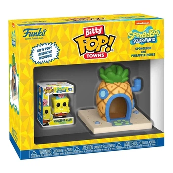 Набор фигурок Funko Bitty Pop Town Губка Боб Квадратные Штаны и его дом