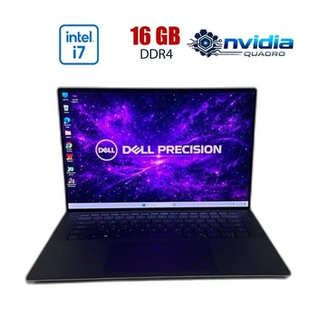 Мобильная рабочая станция Б-класс Dell Precision 5560 / 15.6" (3840x2160) IPS / Intel Core i7-11850H (8 (16) ядер по 2.5 - 4.8 GHz) / 16 GB DDR4 / 512 GB SSD / nVidia Quadro T1200, 4 GB GDDR6, 128-bit / WebCam б/у