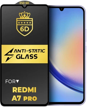 Защитное стекло 6D Anti-Static Xiaomi Redmi A7 Pro (45510)