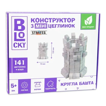 Строительный набор для творчества Strateg Blocky Круглая башня, 31024
