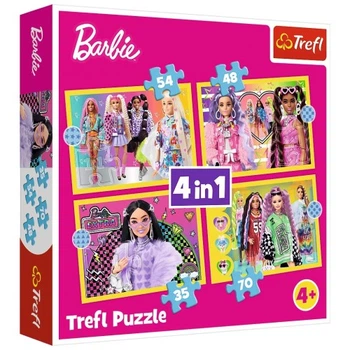Пазл Trefl Barbie Веселий світ Барбі 4 в 1 (35, 48, 54, 70) (5900511346268) TREFL 5900511346268 1062368