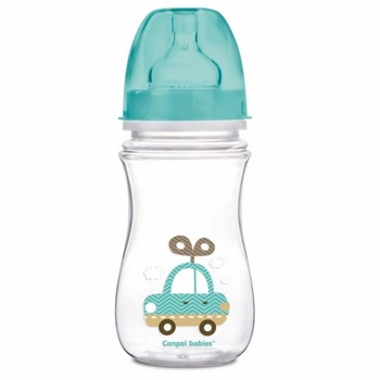 Бутылочка для кормления Canpol babies антиколиковая EasyStart - Toys с широким отверстием 240 мл (35/221_blu) Canpol babies 35/221_blu 1017472