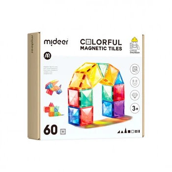 Магнітний конструктор Кольорові плитки (60 деталей) Mideer Toys CT1210