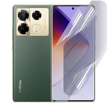 Антишпион приватная плёнка гидрогелевая для Infinix Note 40 Pro Plus противоударная на инфиникс нот 40 про плюс прозрачная