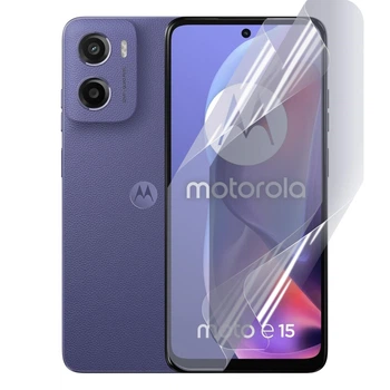 Антишпион приватная плёнка гидрогелевая для Motorola E15 противоударная на моторола е 15 прозрачная