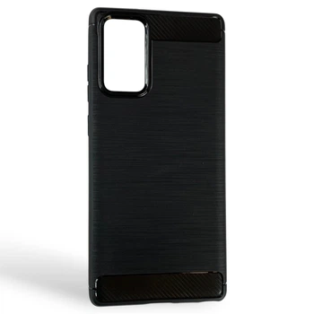 Чехол для Samsung Galaxy Note 20 черный карбон (карбон, противоударный)