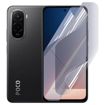 Плёнка гидрогелевая для Xiaomi Poco M7 4G МАТОВАЯ противоударная на сяоми поко м 7 4g прозрачная