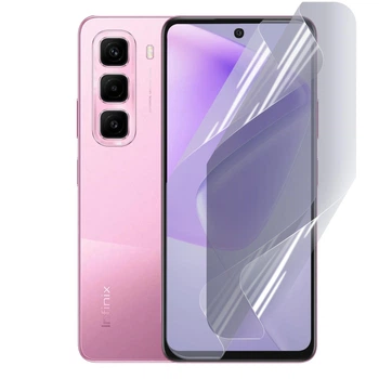 Плёнка гидрогелевая для Infinix Hot 50 Pro (X6881) глянцевая противоударная на инфиникс хот 50 про (x6881) прозрачная