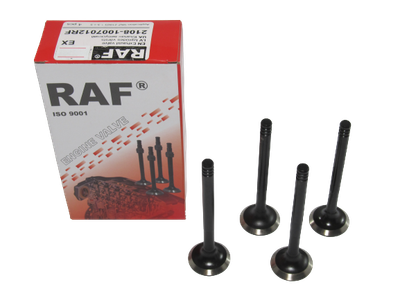 Клапан RAF ВАЗ 2108, 2109, 21099, 2110, 8 клап двиг 1.3-1.5л, ГАЗ двиг ЗМЗ-406, комплект випуск 4 шт (49088)