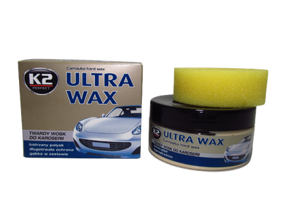 Полироль кузова с воском К2 ULTRA WAX, 250 мл, + губка (57087)
