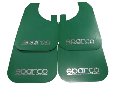 Брызговики SPARCO 430 х 265 мм, универсальные, зеленые, к-кт 4шт, мягкий капрон (60897)