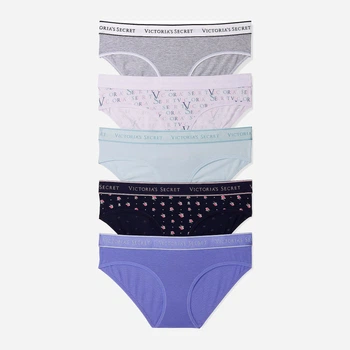 Набор трусиков хипстеров женских хлопковых Victoria's Secret 455207316 L 5 шт Яркий микс (1161891258)