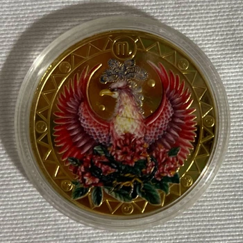 Монета знак зодиака Скорпион в пластиковом кейсе золотистый 4 см
