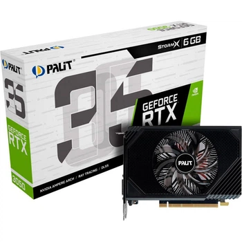 Відеокарта Palit GeForce RTX 3050 StormX 6GB (NE63050018JE-1072F) UA [127740]