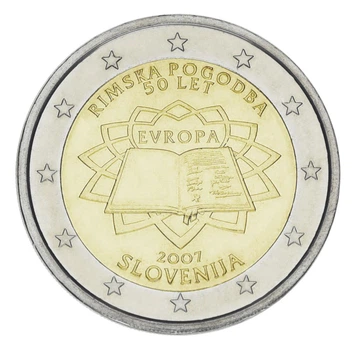 Монета Словения 2 евро 2007 Биметалл UNC Римский договор