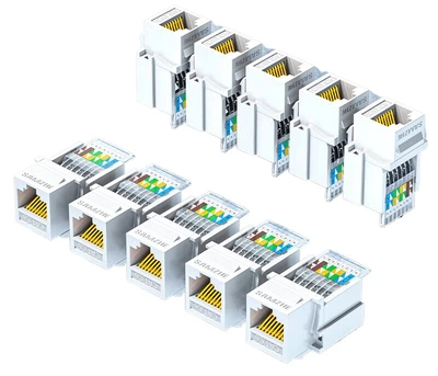 Модуль SAMZHE MKC-610 RJ-45 UTP Cat 6 безинструментальный 10 шт. Бежевый