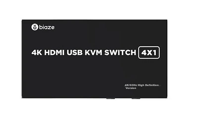KVM-перемикач Biaze KVM09 4-портовий HDMI-USB 4K 60 Гц