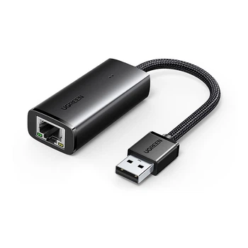 Адаптер UGREEN USB 3.0 на Ethernet, гигабитная сетевая карта с портом RJ45, в оплетке, для ноутбука и настольного ПК