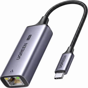 Сетевой адаптер Ugreen 25052 / 2.5 Гбит/с Ethernet / USB Type-C / Gold