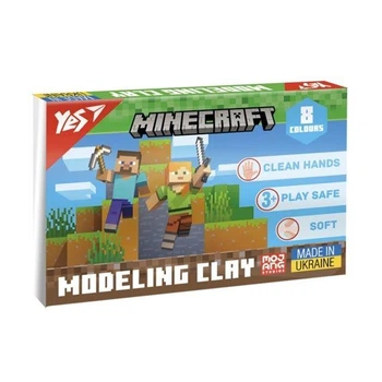 Пластилин для лепки Yes Minecraft 8 цветов 160 г набор для детского творчества