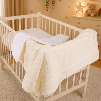 Плед детский MirSon №081 Teddy Muslin Milk 150х220 см (2200013894261)