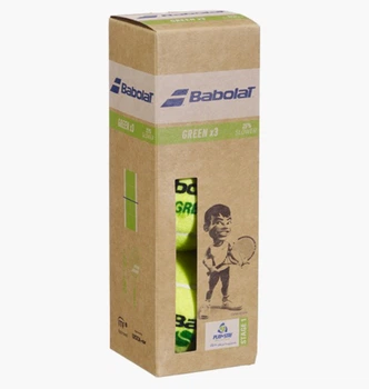 Теннисный мяч Babolat Paper Pack 3 Ball Green 501106-113 MISC