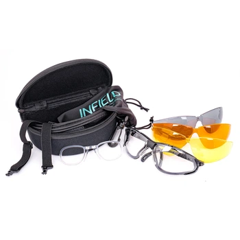 Захисні окуляри INFIELD TERMINATOR XTRA SET SCHWARZ Полікарбонат Чорний