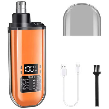 Аккумуляторный электрический триммер для волос в носу и ушах USB HIENA B001 Orange