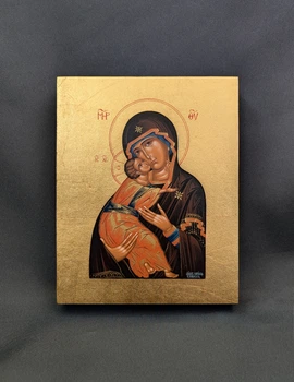 Писаная Владимирская икона Божией Матери (Вышгородская) 10×12,5 см