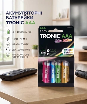 Акумуляторні батареї TRONIC Ni-MH HR03 ААA 4шт 1000 mAh (R4845131820250)