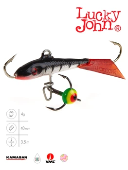 Балансир Lucky John FIN 3 40 мм морозостійкий пластик 4 г колір 12HRT