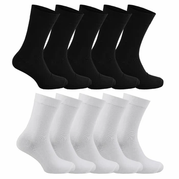 Набір класичних однотоних шкарпеток Premier Socks «Базовий дует» (5 чорних + 5 білих) розм. 36-39