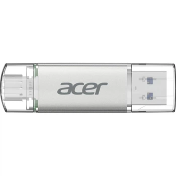 USB флеш накопитель Acer 32GB UP300 Silver USB 3.2/Type-C (BL.9BWWA.588)