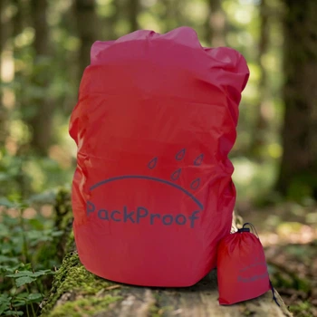 Чохол для рюкзака 60л PackProof зі стяжною стропою червоний