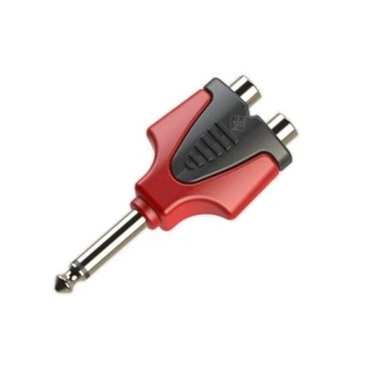 Перехідник Roxtone RP-AN-335 6.3 mm jack mono male (тато) — 2xRCA female (мама)