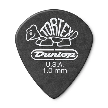 Медиатор Dunlop 482-P1.0 Tortex Pitch Black Jazz III 1.0mm (12 шт.)