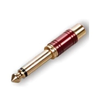 Переходник Roxtone RA-065-RD Jack 6.3 mono male (папа) - RCA female (мама)