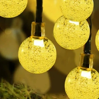 Вулична гірлянда на сонячній батареї «Кульки» (50 LED, 6,5 метрів)