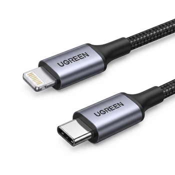 Кабель UGREEN USB-C — Lightning с сертификацией MFi для быстрой зарядки PD 20-30 Вт, 1 м, для iPhone 13 и 14