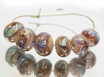 Набор стеклянных бусин 12*9мм отв:2мм №7474 ISTA Lampwork