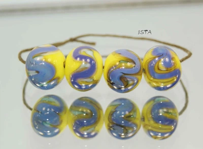 Стеклянная бусина №8593 13*10 мм отв 2мм ISTA Lampwork