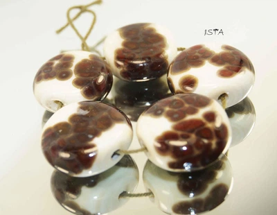 Набор стеклянных бусин 18*8мм отв:2мм №7848 ISTA Lampwork
