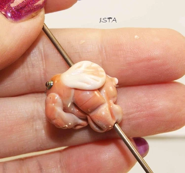 Стеклянная бусина 20 мм отв: 2 мм №5589 ISTA Lampwork