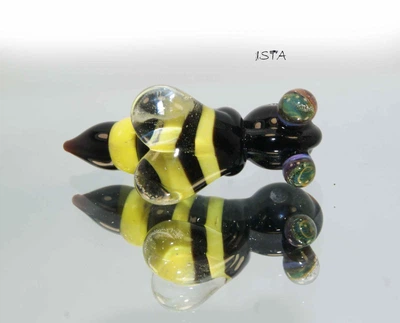 Стеклянная бусина 41*17 мм отв: 2 мм № 7549 ISTA Lampwork