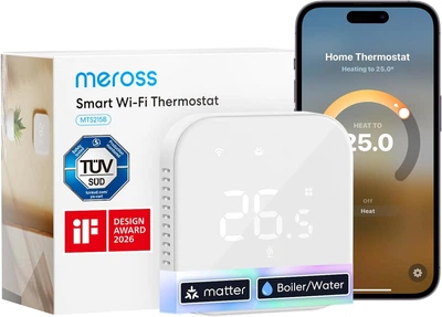 Умный комнатный термостат Meross для комбинированных котлов и водяного теплого пола